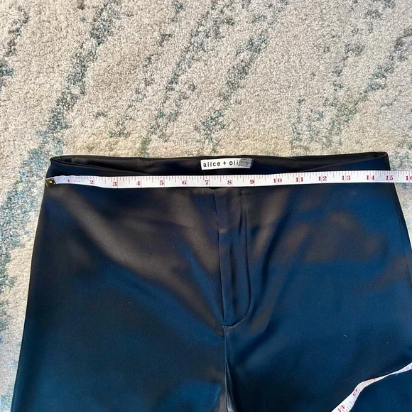 Alice + Olivia Teeny Satin Bootcut Pant Black - Picture 7 of 11